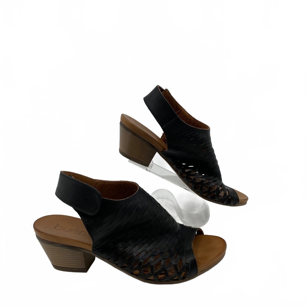 Bueno Black Brown Sandals Lacey Slingback | Womens 37EU